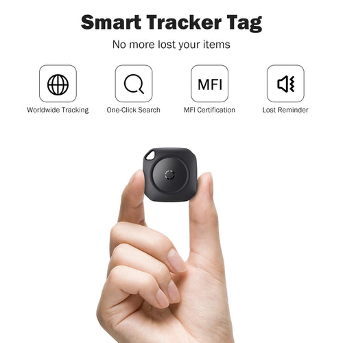 Hauibela weTag  Tracker Tags-4 Pack, Bluetooth Tracker Works with Apple Find My APP (iOS Only), Keys Finder and Item Locator for Luggage, Backpack, Suitcases, Replaceable Battery, IP67 Waterproof