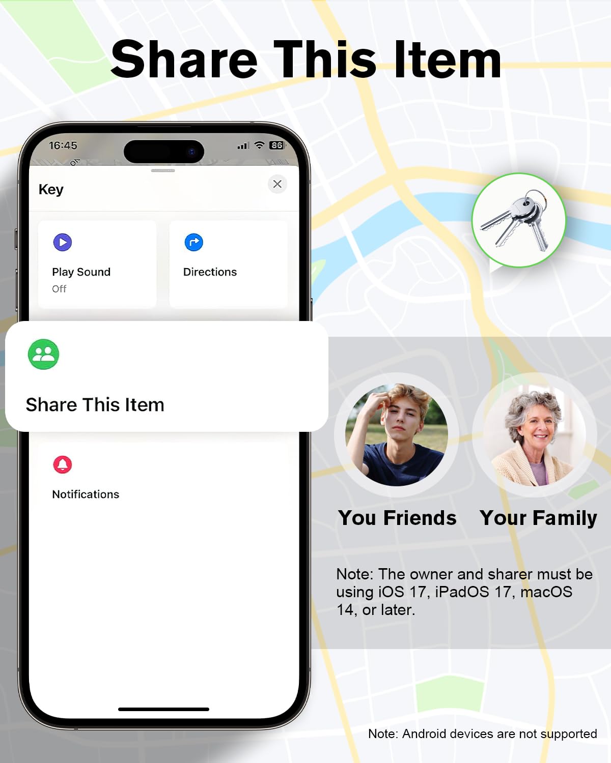 Hauibela  weTag mini  2 Air Tracker Tags-4 Pack: Smart Bluetooth Tracker, Item Finder Works with Apple Find My (iOS Only) App, Trakcer Tag Locator for Keys, Luggage, Satchel. (Not for Android Devices)
