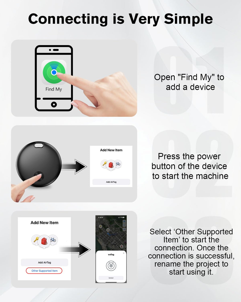 We Tag Mini Hauibela weTag mini 2 Air Tracker Tags-4 Pack: Smart Bluetooth Tracker ...